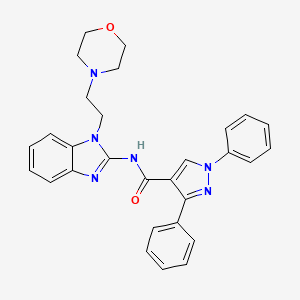 N-{1-[2-(4-morpholinyl)ethyl]-1H-benzimidazol-2-yl}-1,3-diphenyl-1H-pyrazole-4-carboxamide