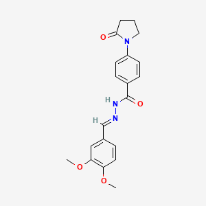 N'-(3,4-dimethoxybenzylidene)-4-(2-oxo-1-pyrrolidinyl)benzohydrazide