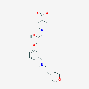 methyl 1-{2-hydroxy-3-[3-({methyl[2-(tetrahydro-2H-pyran-4-yl)ethyl]amino}methyl)phenoxy]propyl}-4-piperidinecarboxylate