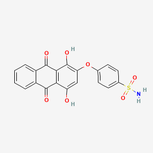 molecular formula C20H13NO7S B3833542 4-[(1,4-dihydroxy-9,10-dioxo-9,10-dihydro-2-anthracenyl)oxy]benzenesulfonamide 