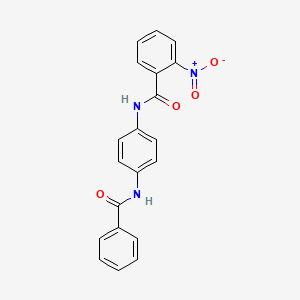 molecular formula C20H15N3O4 B3833549 N-[4-(benzoylamino)phenyl]-2-nitrobenzamide 