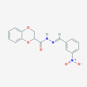 N'-(3-nitrobenzylidene)-2,3-dihydro-1,4-benzodioxine-2-carbohydrazide