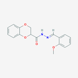 molecular formula C17H16N2O4 B3833575 N'-(2-methoxybenzylidene)-2,3-dihydro-1,4-benzodioxine-2-carbohydrazide 