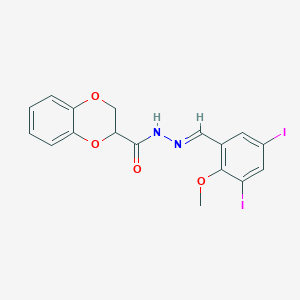 N'-(3,5-diiodo-2-methoxybenzylidene)-2,3-dihydro-1,4-benzodioxine-2-carbohydrazide