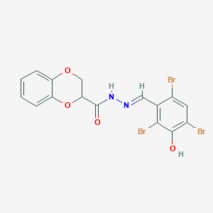 N'-(2,4,6-tribromo-3-hydroxybenzylidene)-2,3-dihydro-1,4-benzodioxine-2-carbohydrazide