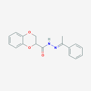 N'-(1-phenylethylidene)-2,3-dihydro-1,4-benzodioxine-2-carbohydrazide