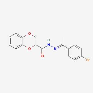 N'-[1-(4-bromophenyl)ethylidene]-2,3-dihydro-1,4-benzodioxine-2-carbohydrazide