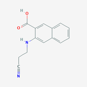 molecular formula C14H12N2O2 B3833675 3-[(2-Cyanoethyl)amino]naphthalene-2-carboxylic acid 