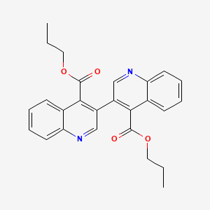 molecular formula C26H24N2O4 B3833857 Propyl 3-(4-propoxycarbonylquinolin-3-yl)quinoline-4-carboxylate 