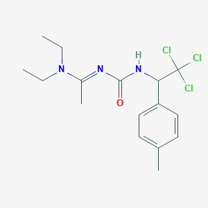 molecular formula C16H22Cl3N3O B383388 N-[1-(diethylamino)ethylidene]-N'-[2,2,2-trichloro-1-(4-methylphenyl)ethyl]urea 