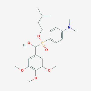 molecular formula C23H34NO6P B383394 Isopentyl 4-(dimethylamino)phenyl[hydroxy(3,4,5-trimethoxyphenyl)methyl]phosphinate 