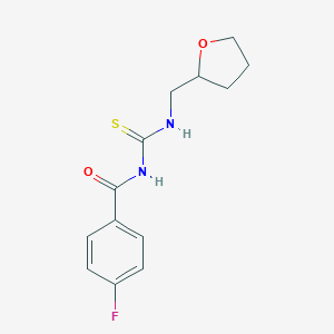 molecular formula C13H15FN2O2S B383405 N-(4-fluorobenzoyl)-N'-(tetrahydro-2-furanylmethyl)thiourea CAS No. 431066-55-6