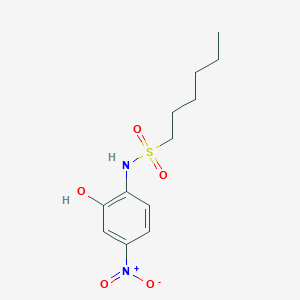 molecular formula C12H18N2O5S B3834076 N-(2-hydroxy-4-nitrophenyl)hexane-1-sulfonamide 