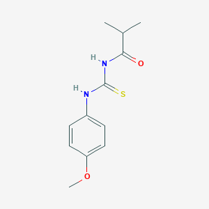 molecular formula C12H16N2O2S B383411 N-[(4-methoxyphenyl)carbamothioyl]-2-methylpropanamide 