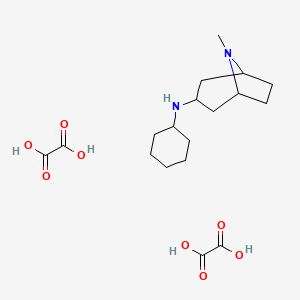 molecular formula C18H30N2O8 B3834135 N-cyclohexyl-8-methyl-8-azabicyclo[3.2.1]octan-3-amine;oxalic acid 
