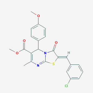 methyl 2-(3-chlorobenzylidene)-5-(4-methoxyphenyl)-7-methyl-3-oxo-2,3-dihydro-5H-[1,3]thiazolo[3,2-a]pyrimidine-6-carboxylate