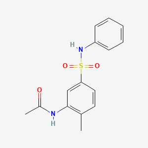 molecular formula C15H16N2O3S B3834377 N-[2-methyl-5-(phenylsulfamoyl)phenyl]acetamide 