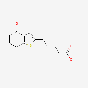 molecular formula C14H18O3S B3834441 methyl 5-(4-oxo-6,7-dihydro-5H-1-benzothiophen-2-yl)pentanoate 