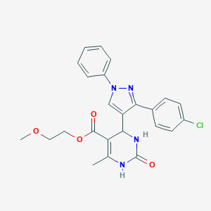 2-methoxyethyl 4-[3-(4-chlorophenyl)-1-phenylpyrazol-4-yl]-6-methyl-2-oxo-3,4-dihydro-1H-pyrimidine-5-carboxylate