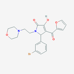 2-(3-bromophenyl)-3-(furan-2-carbonyl)-4-hydroxy-1-(2-morpholin-4-ylethyl)-2H-pyrrol-5-one