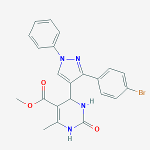 methyl 4-[3-(4-bromophenyl)-1-phenylpyrazol-4-yl]-6-methyl-2-oxo-3,4-dihydro-1H-pyrimidine-5-carboxylate