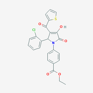ethyl 4-[2-(2-chlorophenyl)-4-hydroxy-5-oxo-3-(thiophene-2-carbonyl)-2H-pyrrol-1-yl]benzoate