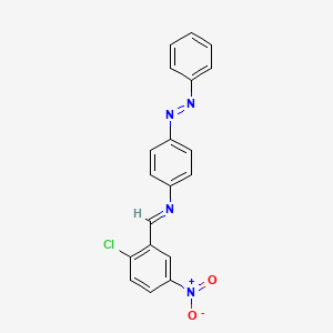 molecular formula C19H13ClN4O2 B3834583 N-(2-chloro-5-nitrobenzylidene)-4-(phenyldiazenyl)aniline 
