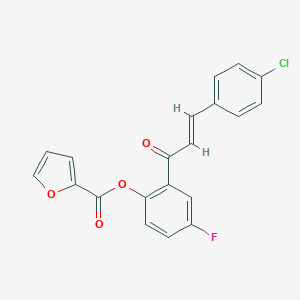 2-[(2E)-3-(4-chlorophenyl)prop-2-enoyl]-4-fluorophenyl furan-2-carboxylate