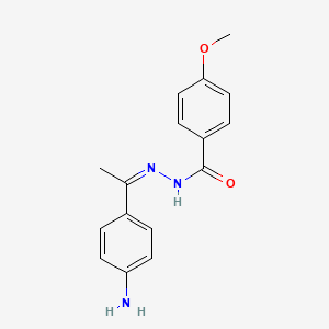 molecular formula C16H17N3O2 B3834706 N-[(Z)-1-(4-aminophenyl)ethylideneamino]-4-methoxybenzamide 