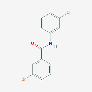 molecular formula C13H9BrClNO B3834786 Benzamide, 3-bromo-N-(3-chlorophenyl)- 