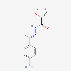 molecular formula C13H13N3O2 B3834830 N-[(E)-1-(4-aminophenyl)ethylideneamino]furan-2-carboxamide 