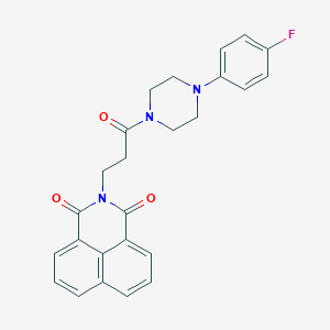 molecular formula C25H22FN3O3 B383496 2-{3-[4-(4-fluorophenyl)-1-piperazinyl]-3-oxopropyl}-1H-benzo[de]isoquinoline-1,3(2H)-dione CAS No. 494200-97-4