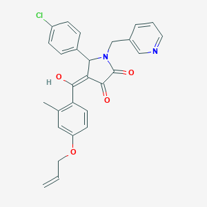 molecular formula C27H23ClN2O4 B383501 4-[4-(allyloxy)-2-methylbenzoyl]-5-(4-chlorophenyl)-3-hydroxy-1-(3-pyridinylmethyl)-1,5-dihydro-2H-pyrrol-2-one 