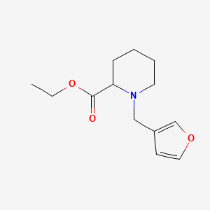 molecular formula C13H19NO3 B3835024 Ethyl 1-(furan-3-ylmethyl)piperidine-2-carboxylate 