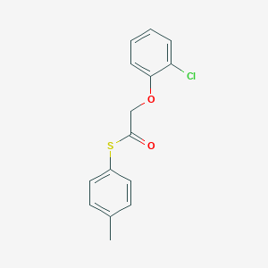molecular formula C15H13ClO2S B383504 S-(4-methylphenyl) (2-chlorophenoxy)ethanethioate 
