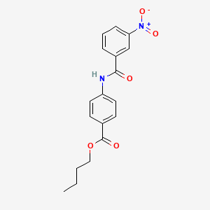molecular formula C18H18N2O5 B3835040 Butyl 4-{[(3-nitrophenyl)carbonyl]amino}benzoate 