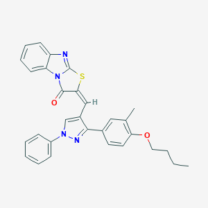 2-{[3-(4-butoxy-3-methylphenyl)-1-phenyl-1H-pyrazol-4-yl]methylene}[1,3]thiazolo[3,2-a]benzimidazol-3(2H)-one