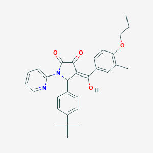 molecular formula C30H32N2O4 B383510 5-(4-tert-butylphenyl)-3-hydroxy-4-(3-methyl-4-propoxybenzoyl)-1-(2-pyridinyl)-1,5-dihydro-2H-pyrrol-2-one 
