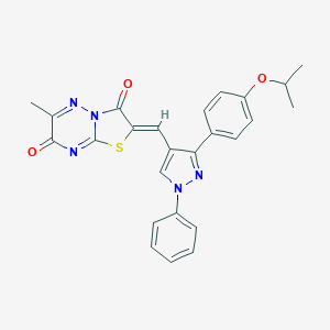 2-{[3-(4-isopropoxyphenyl)-1-phenyl-1H-pyrazol-4-yl]methylene}-6-methyl-7H-[1,3]thiazolo[3,2-b][1,2,4]triazine-3,7(2H)-dione