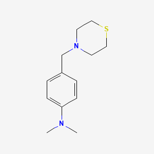 molecular formula C13H20N2S B3835128 N,N-dimethyl-4-(thiomorpholin-4-ylmethyl)aniline 