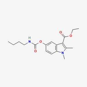 molecular formula C18H24N2O4 B3835166 ethyl 5-[(butylcarbamoyl)oxy]-1,2-dimethyl-1H-indole-3-carboxylate 