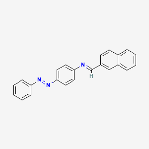 molecular formula C23H17N3 B3835190 N-(2-naphthylmethylene)-4-(phenyldiazenyl)aniline 