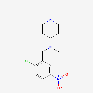molecular formula C14H20ClN3O2 B3835201 N-[(2-chloro-5-nitrophenyl)methyl]-N,1-dimethylpiperidin-4-amine 