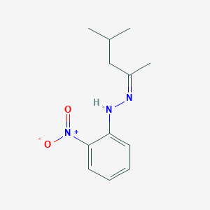 molecular formula C12H17N3O2 B3835273 N-[(Z)-4-methylpentan-2-ylideneamino]-2-nitroaniline 