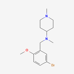 molecular formula C15H23BrN2O B3835309 N-[(5-bromo-2-methoxyphenyl)methyl]-N,1-dimethylpiperidin-4-amine 