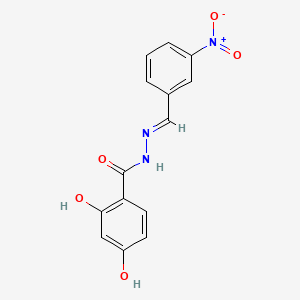 molecular formula C14H11N3O5 B3835335 2,4-dihydroxy-N'-[(E)-(3-nitrophenyl)methylidene]benzohydrazide CAS No. 304481-71-8