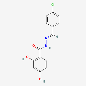 molecular formula C14H11ClN2O3 B3835413 N'-[(E)-(4-chlorophenyl)methylidene]-2,4-dihydroxybenzohydrazide CAS No. 304481-26-3