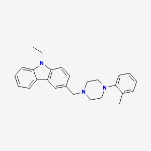 molecular formula C26H29N3 B3835642 9-ethyl-3-{[4-(2-methylphenyl)-1-piperazinyl]methyl}-9H-carbazole 