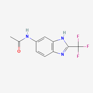 molecular formula C10H8F3N3O B3835650 Acetamide, N-(2-(trifluoromethyl)-5-benzimidazolyl)- CAS No. 83003-97-8
