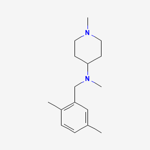 molecular formula C16H26N2 B3835684 N-[(2,5-dimethylphenyl)methyl]-N,1-dimethylpiperidin-4-amine 